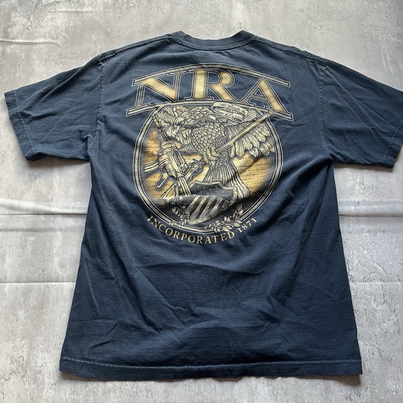 NRA National Rifle Association Shirt Mens L Black Graphic Eagle Freedom 1871 - Picture 4 of 8